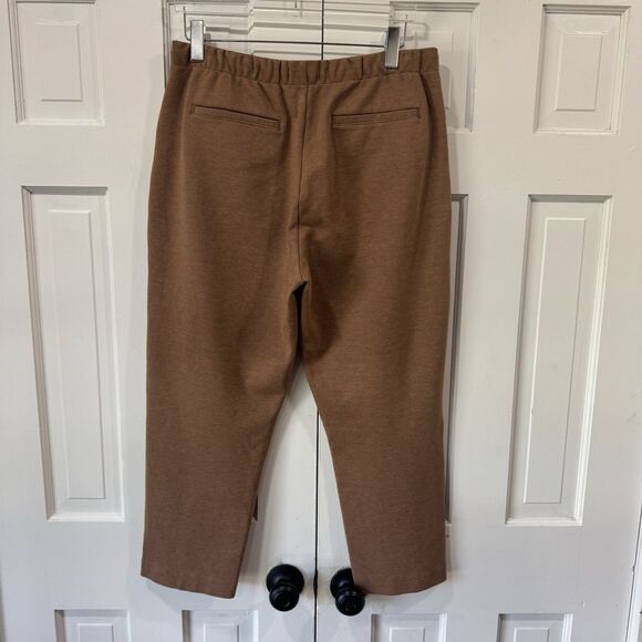 Everlane The Dream Knit Pant Sz XL Golden Brown Pocket Tapered Ankle Length EUC - Picture 3 of 16